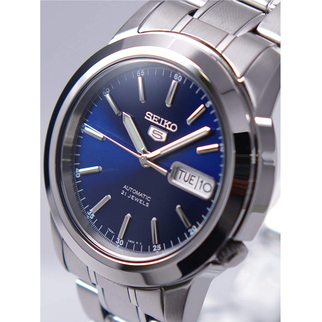 seiko 5 automatic 21 jewels blue dial