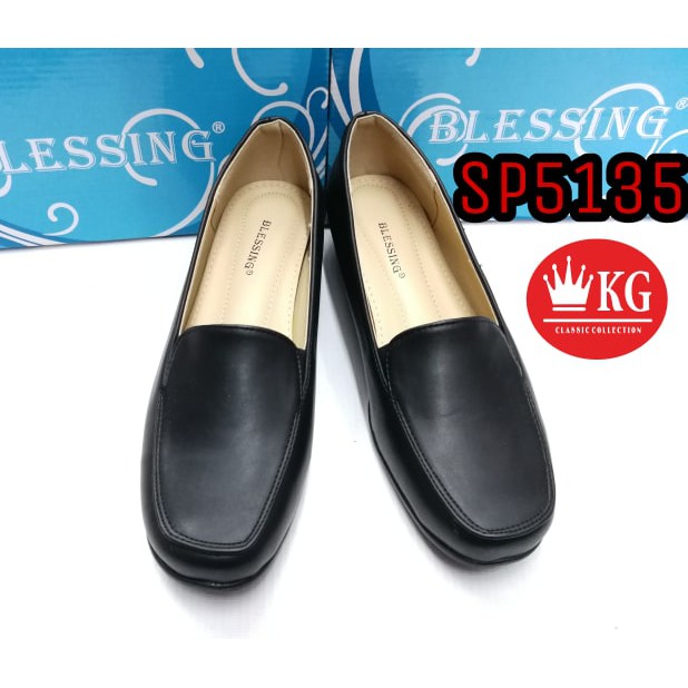 Ladies Formal Shoes 5135 Pu Leather Blessing 4cm Heel Kasut Office Perempuan Kasut Formal Kasut Kulit Perempuan Loafers Shopee Singapore