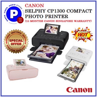CANON SELPHY CP1300 COMPACT PHOTO PRINTER  (15 MONTHS CANON SINGAPORE WARRANTY)