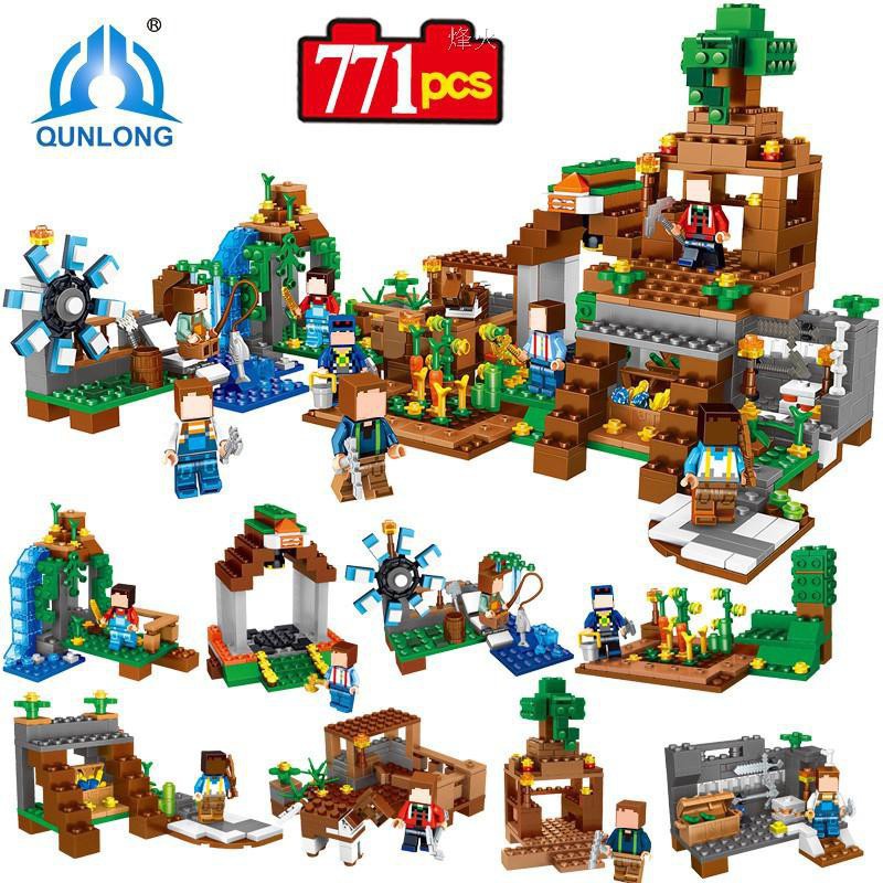 8 in 1 can use Lego Minecraft City Building Blocks Toys ...