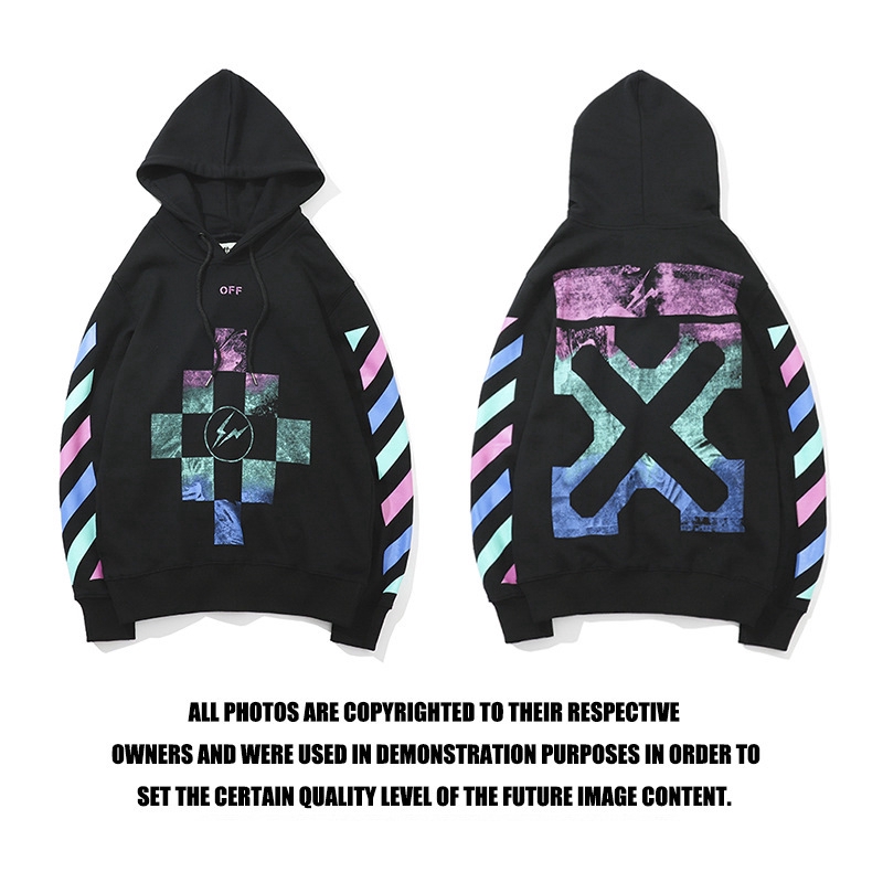 off white rainbow hoodie