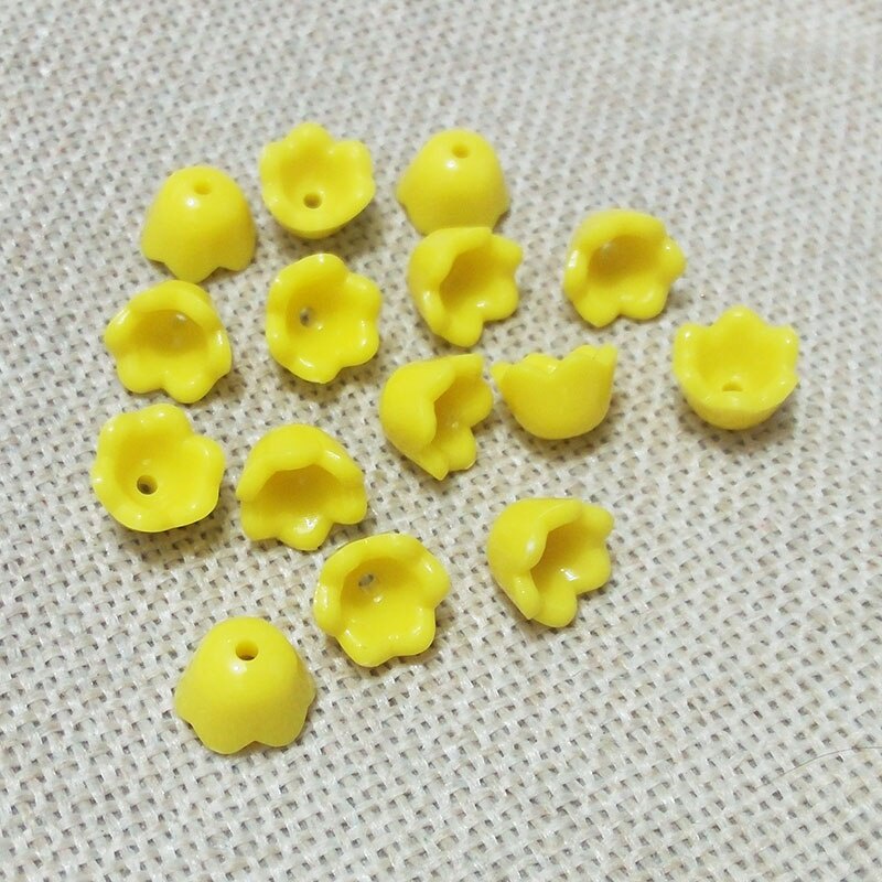 Image of flower beads fiber caps baby girls necklace end tassels earrings findings spacer Charms rope clasp Connector #5
