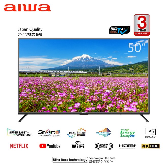 Aiwa D18 Series 50 Inch 4k Uhd Led Smart Android Tv Ju50ds180s Shopee Singapore