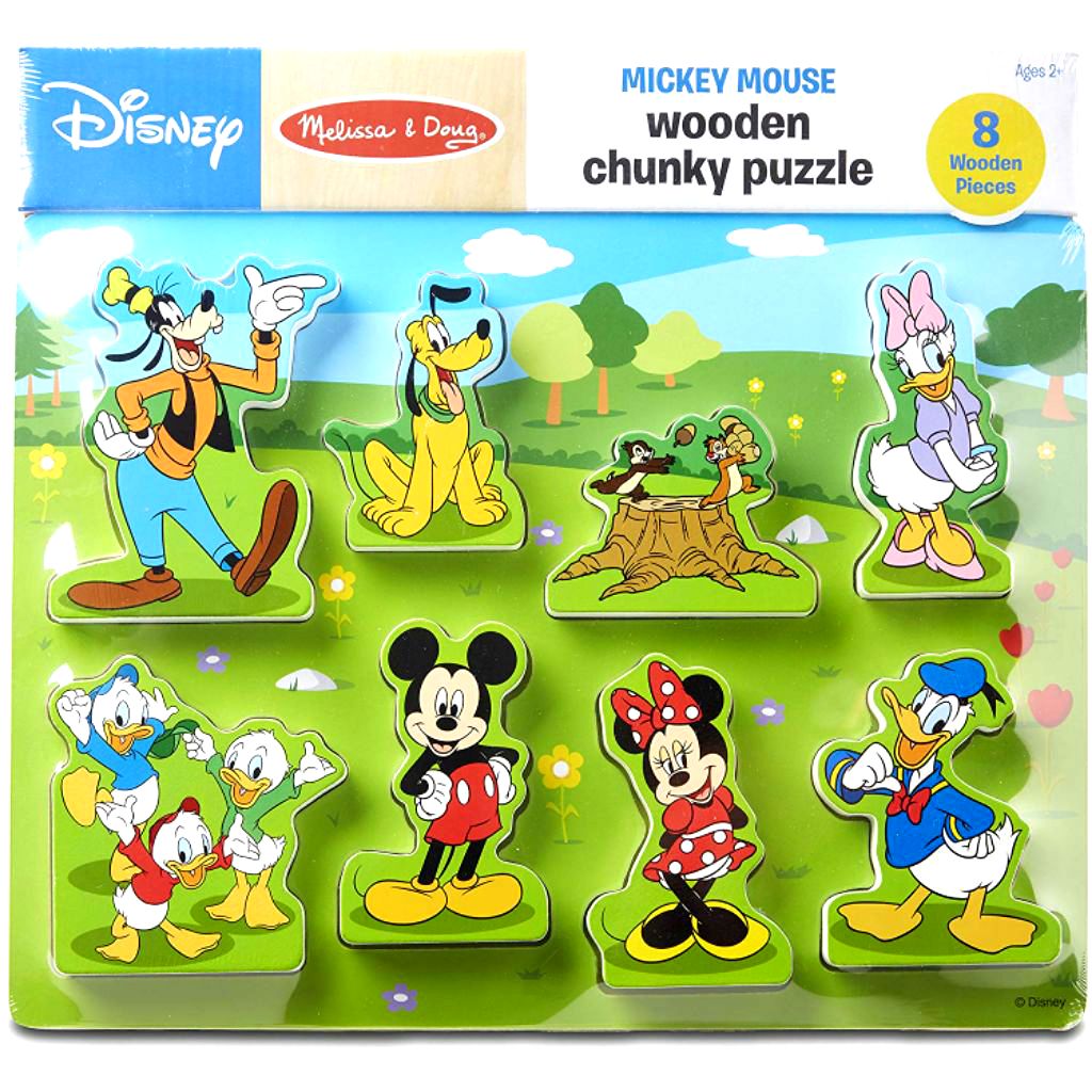 melissa and doug mickey mouse clubhouse deluxe wooden vehicles set