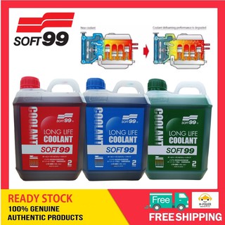 Soft99 Long Life Coolant 2Liter Made In Japan ( Green / Red / Blue )