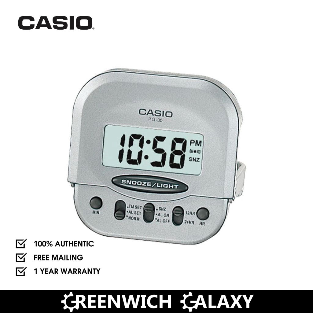 Casio Travel Table Alarm Clock (PQ308D) Shopee Singapore