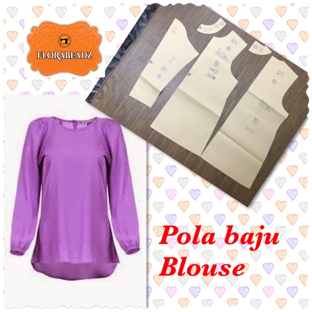 Baju blouse pola Tutorial Pecah