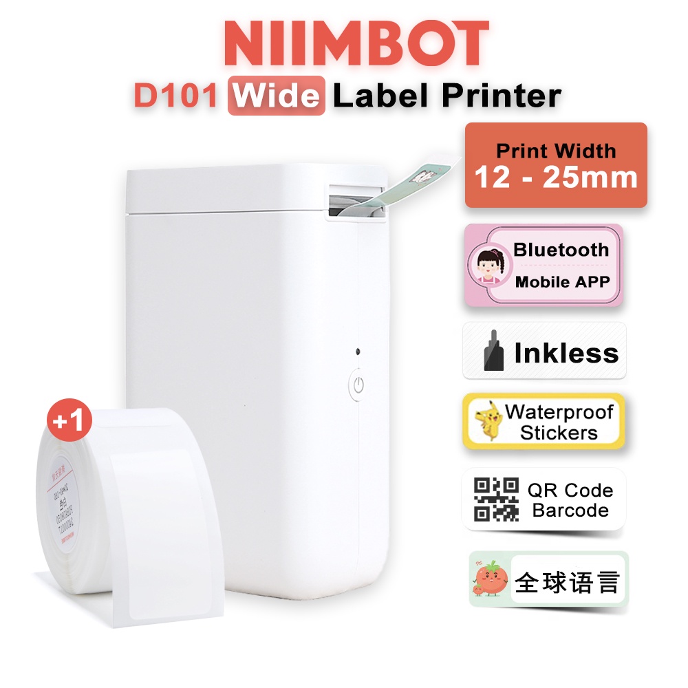 NIIMBOT Label Printer D Series D11, D110, D101, Portable Sticker Label