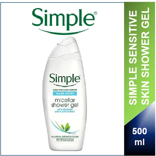 Simple Sensitive Skin Water Boost Micellar Shower Gel 500ml Shopee Singapore