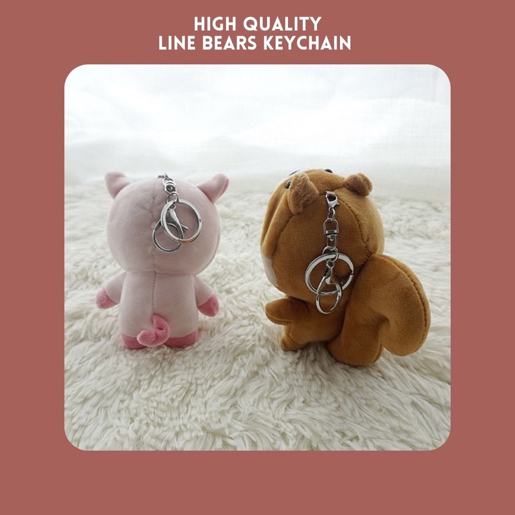 Image of [SG Local Ready Stock] High Quality Line Friend Brown Bear Friends Keychain / Cute Key Chain | Dearestyle #6