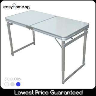 Easyhome.sg 120cm x 60cm Portable Foldable Aluminium Table (5 Colors / 2 Types)