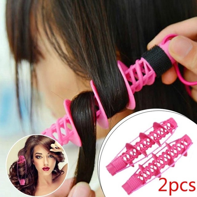 2pcs Set Spiral Curler Hair Curly Perm Rod Hair Styling Diy Girls Styling Tools