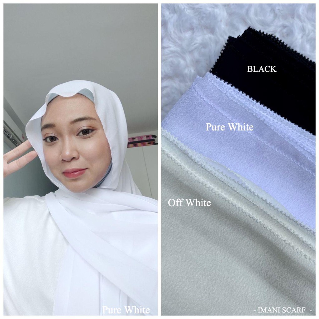 Shop Malaysia Shawl Eyelash Off White Black Heavy Chiffon Korean Chiffon Satin Matte Satin Muna Satin Salmon Cotton Voil Shopee Singapore
