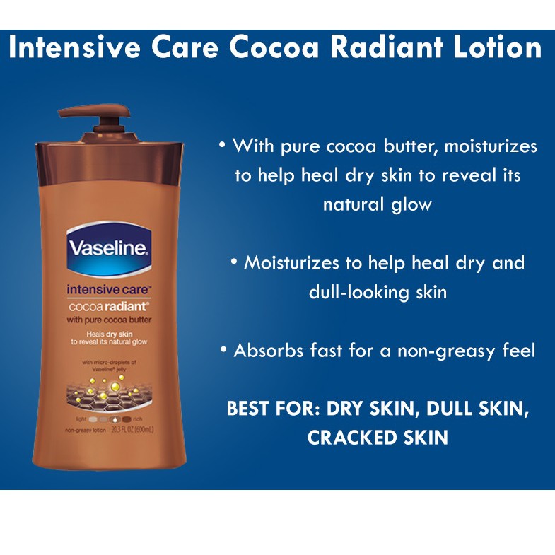 cocoa radiant vaseline lotion