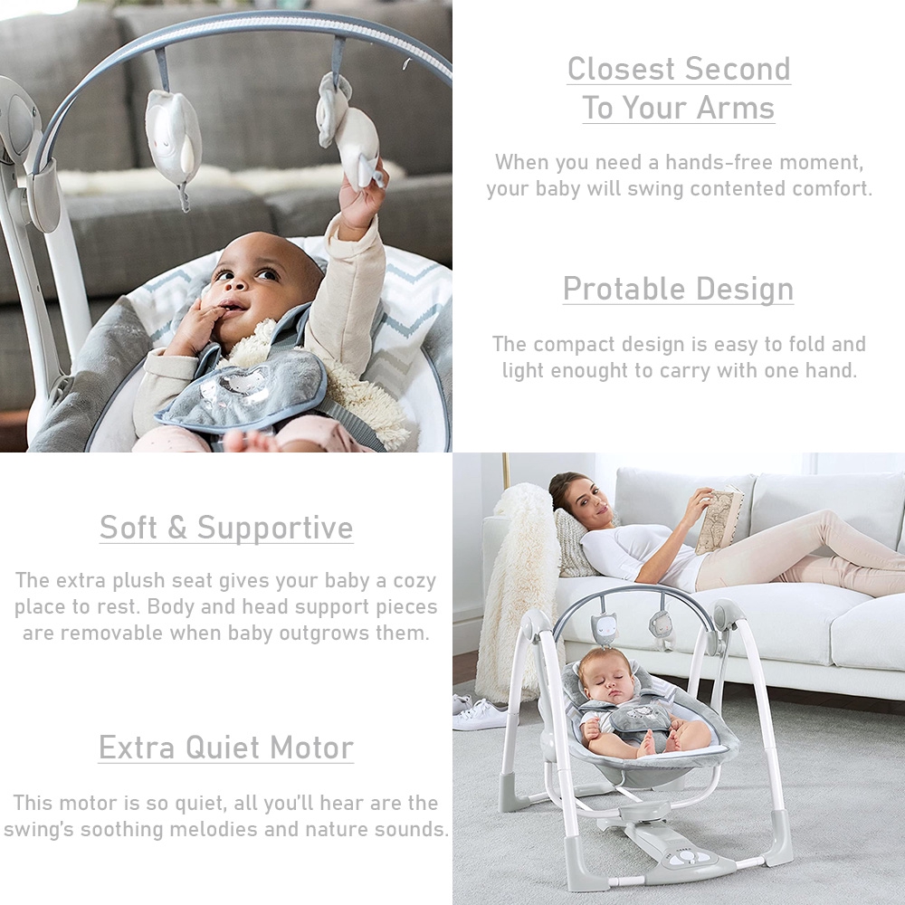 ingenuity braden power adapt portable swing