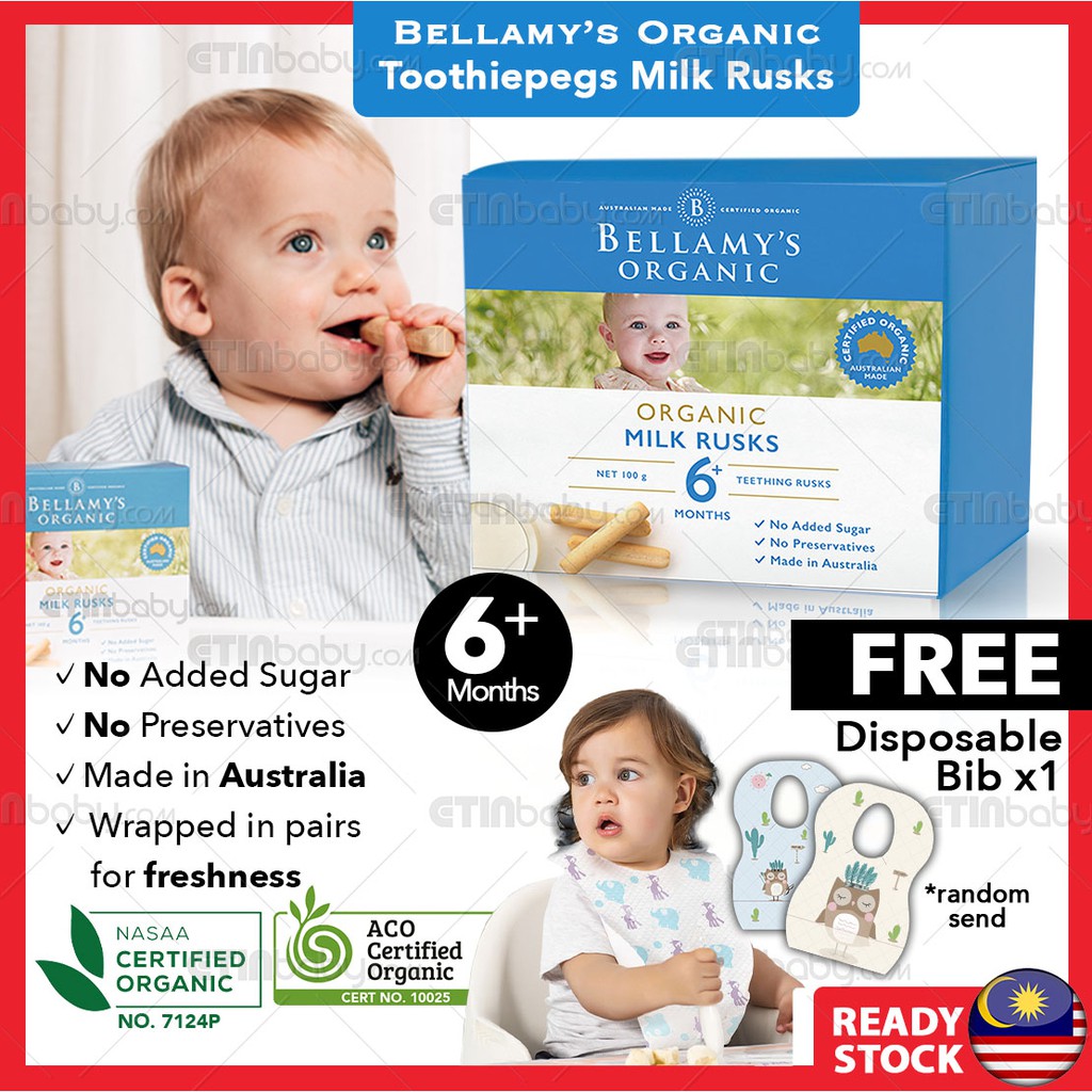 bellamy organic milk rusk