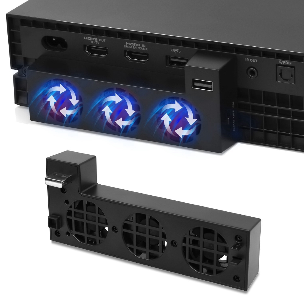 USB Cooling fan for Xbox One X Console, with 3 Cooling Fans and 2.0 USB