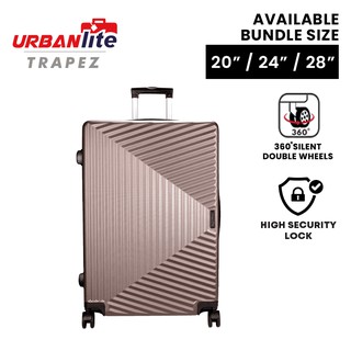 (SG Ready Stock Urbanlite TRAPEZ  20” / 24” / 28” 360° Spinner 8 Wheels ABS Hard case - ULH9913(Universal Traveller)