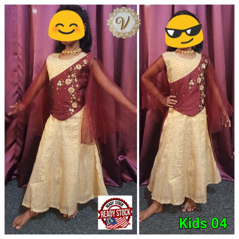Designer Kids Dress Deepavali Readystock Malaysia Shopee Singapore shopee singapore