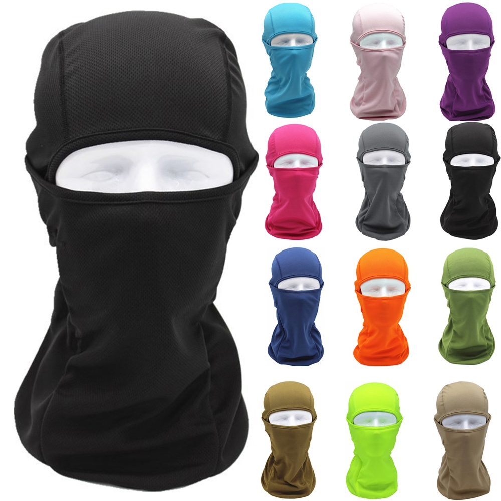 Full Face Mask Silk Balaclava Motorcycle Cycling Skiing Neck Protection ...