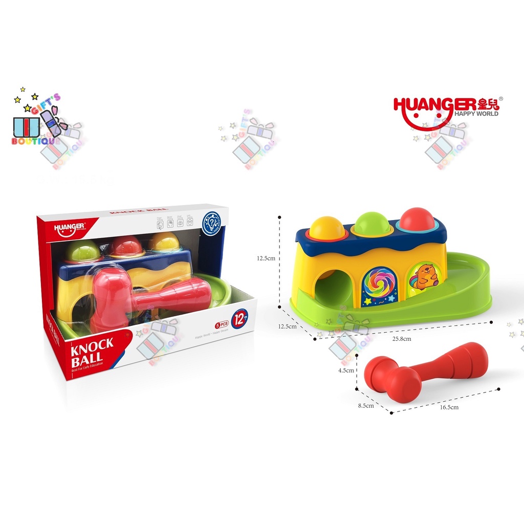 Huanger Baby colorful hitting toys hammer kids preschool toys stack