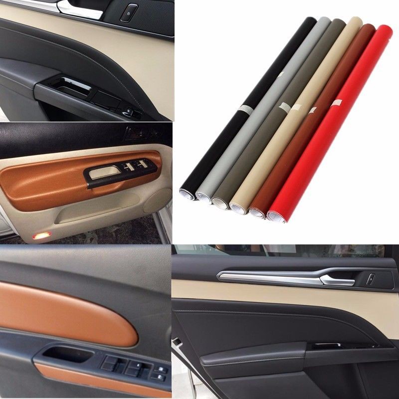 30x150cm 50x150cm Car Interior Vinyl Sticker Diy Leather Texture Dashboard Trim Wrap Sheet Film