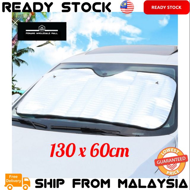 Shop Malaysia Large Car Silver Reflective Sunshade Van Front Windscreen Sun Shade Shopee Singapore