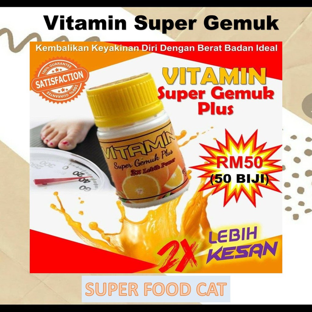 Vitamin Gemuk Plus Weight Gain Pill Gemuk Shopee Singapore