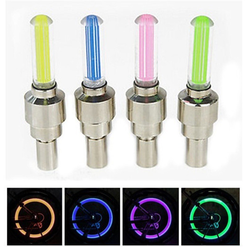 2pcs LED Valve Cap Light Wheel Tyre 