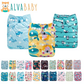 ALVA Baby Cloth Diaper Shell Only Printed One Size Reusable Washable Pocket Clothe Diapers High Quality Clothe Diaper