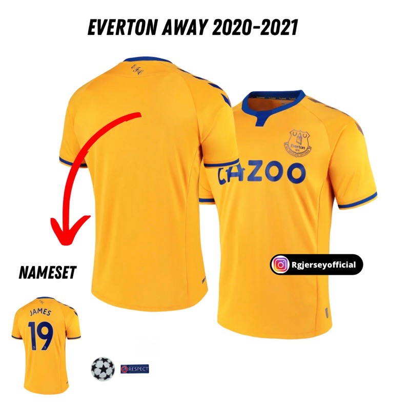 everton away jersey