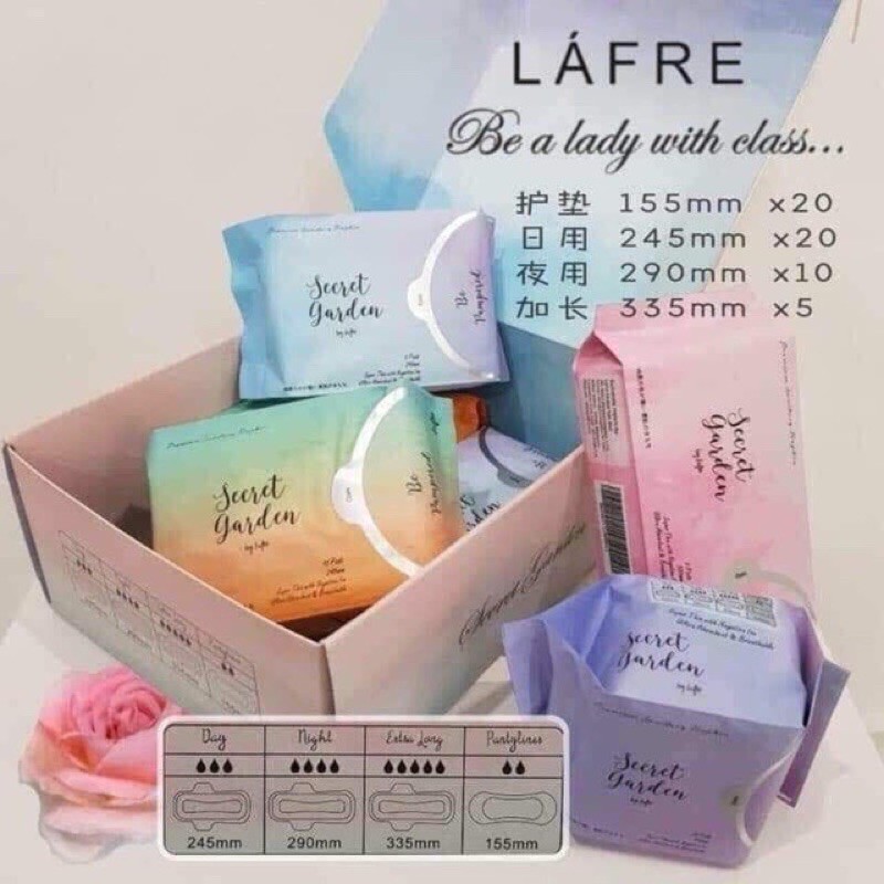 正品 Rm38 One Box Lafre Secret Garden 负离子卫生棉 Shopee Singapore