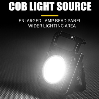 Portable Hangable LED Pocket Keychain Light/ Multifunction USB Rechargeable Corkscrew Lamp/ Outdoor Hiking Small Flashlight #7