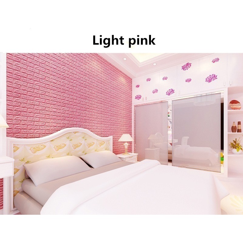 Trendy Household Creative 3d Wallpaper Pe Foam Diy Wall Stickers Home Decor Wall Shopee Singapore