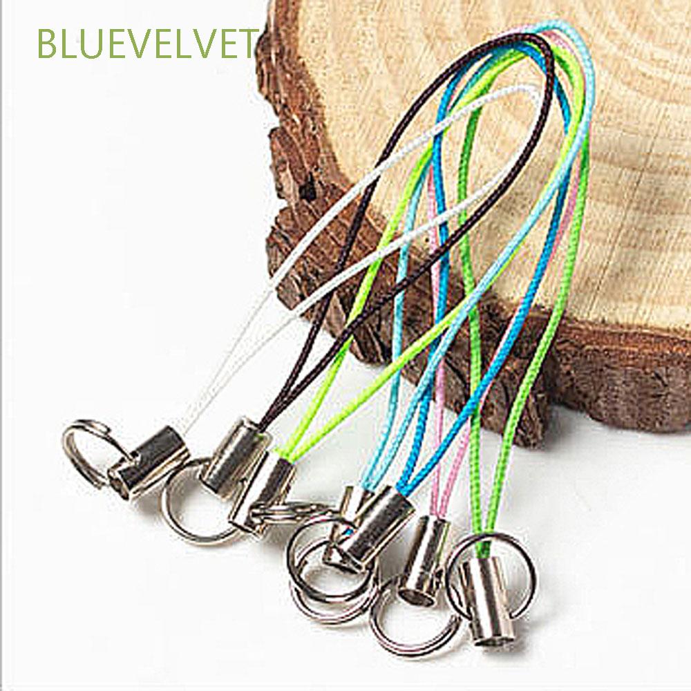 BLUEVELVET 100pcs/ bundle Jewelry Making DIY Key Ring Jewelry Threads Cords Handmade Materials Lanyard Pendant Strap Strings Mobile Phone Key Chain/Multicolor