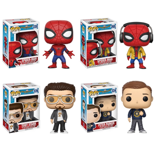 funko pop spiderman iron man