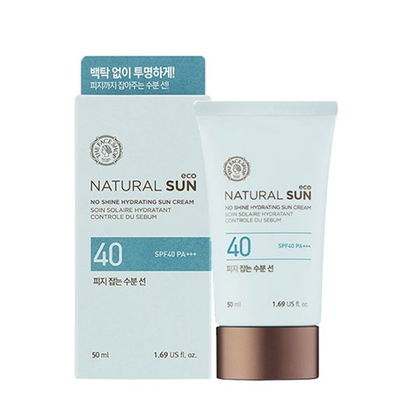 the face shop natural sun eco no shine hydrating sun cream