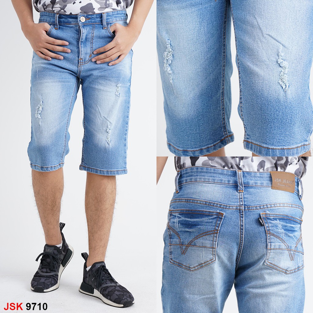 4 Models Of Color Pants 7 8 Jeans Men Jeans Men Jeans Short Stretch Jumbo Big Size Shopee Singapore