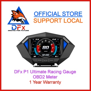 DFx P1 Ultimate Racing Gauge (OBD2, GPS, Slope Meter, HUD, OBD Gauge)