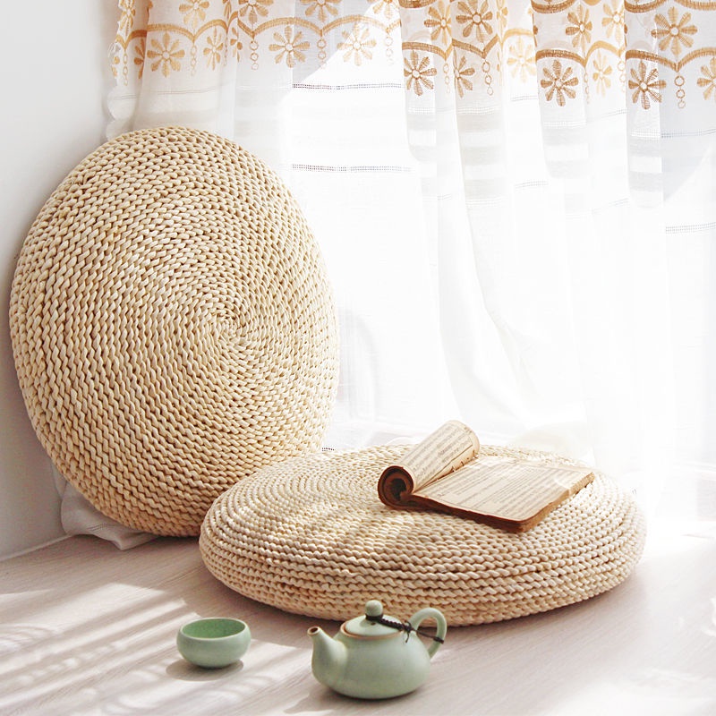 Futon Straw Cushion Corn Husk Tatami Bay Window Meditation Thickened