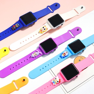 New Style Children's Square Doll LED Electronic Watch Sports Button Cartoon Bracelet Wholesale