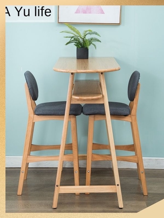 Home Living Room Simple Bar Square Corner High Table And Chair Combination Shopee Singapore