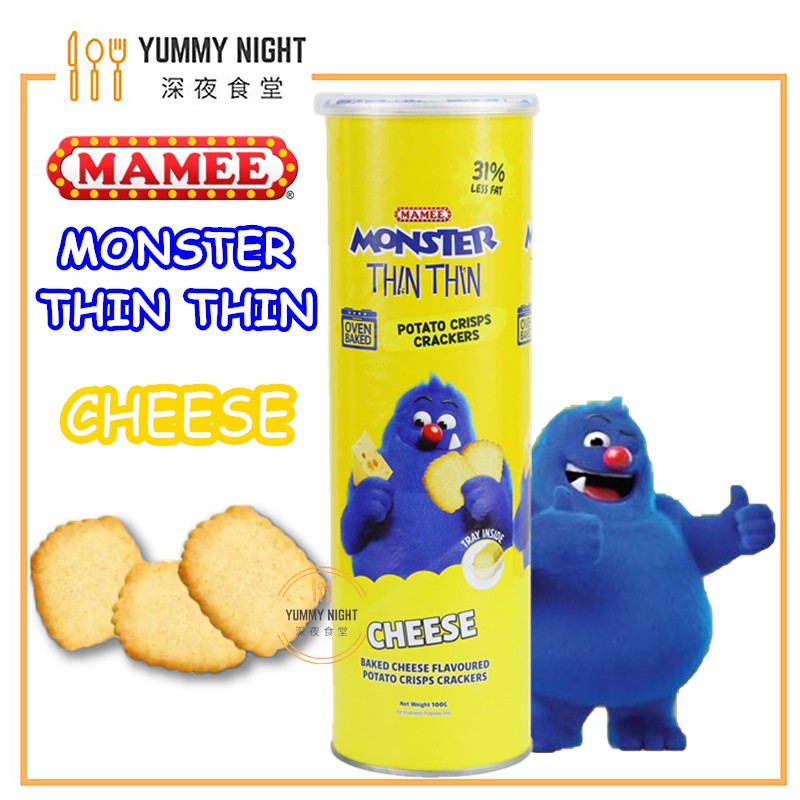 Ready Stock Mamee Monster Thin Thin Crisp Cheese 100g Biskut Kerepek Mamee Thin Thin Shopee Singapore