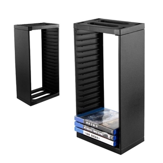 Multifunctional Disk Storage Tower Games Discs Holder Vertical Stand 18 Game Disks Organizer for PS4 Pro Slim