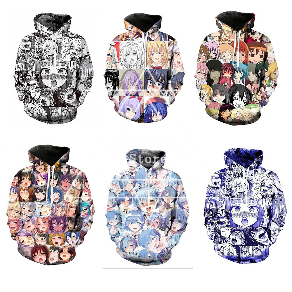 anime hoodie ahegao