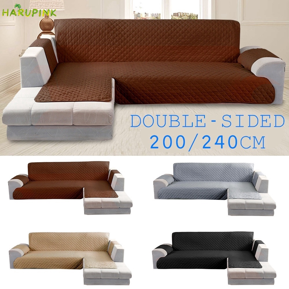 L Shape Sofa Covers Waterproof Beautiful Home Product Washable Armchair Couch Home Textile Harupink Shopee Singapore