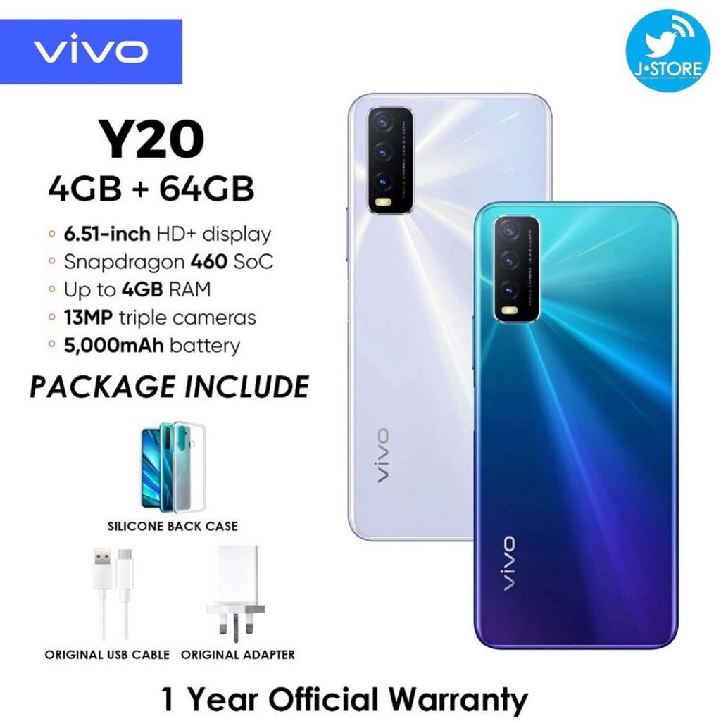 Vivo Y20s Y20 Y15 2020 4gb Ram 64gb Original Vivo Malaysia Singapore