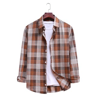 Korean Style Men s Casual Shirt Stripe Long Sleeve Men 