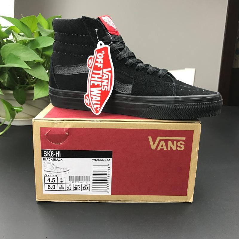 vans old skool high cut all black