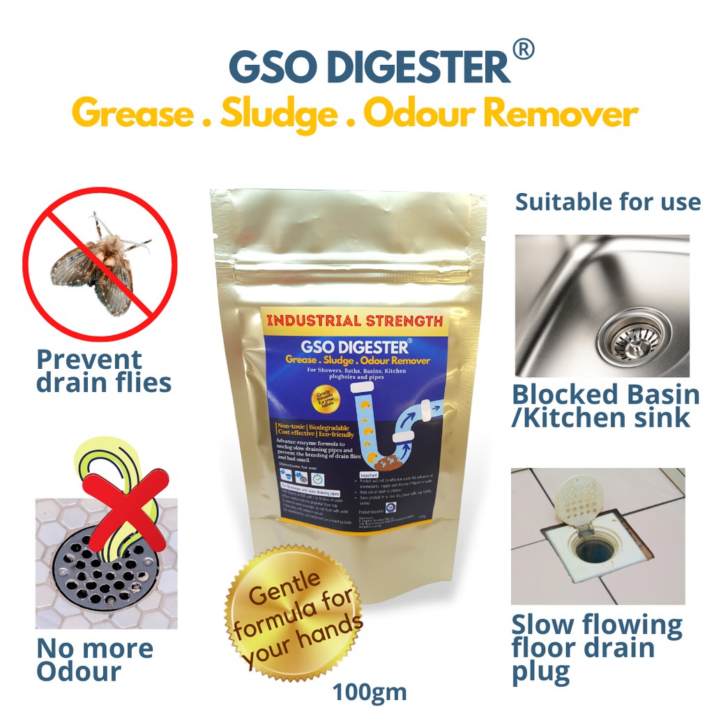 GSO Digester Sink & Drain Declogger 100gm Shopee Singapore